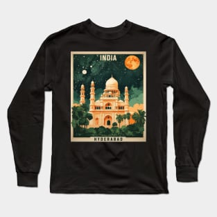 Hyderabad India Vintage Tourism Travel Long Sleeve T-Shirt